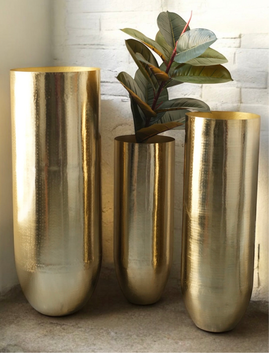 Classic Gold Steel Vase