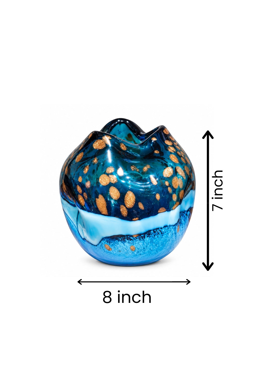 Aurelia Azure Bowl Vase