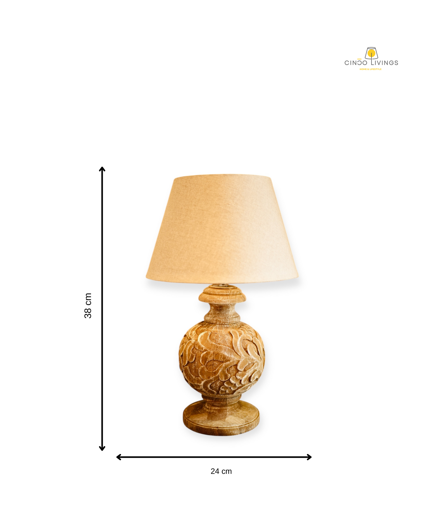 Roshni Wooden Table Lamp