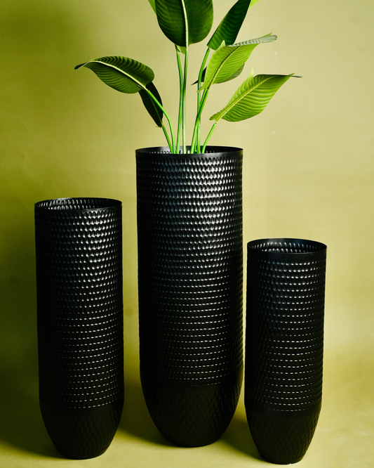 Classic Black Steel Vase