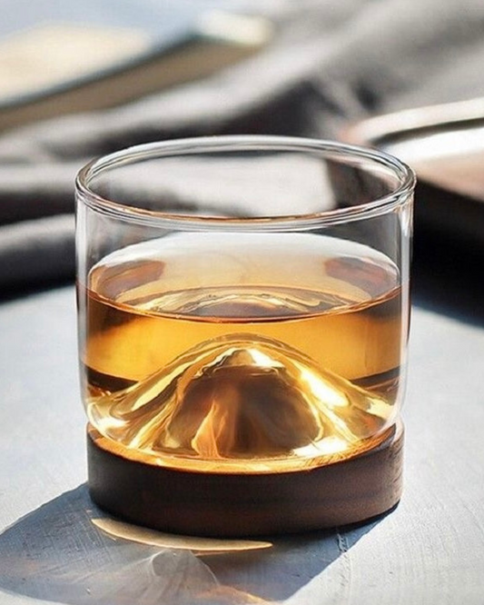 Pyramid Wood Glass Set