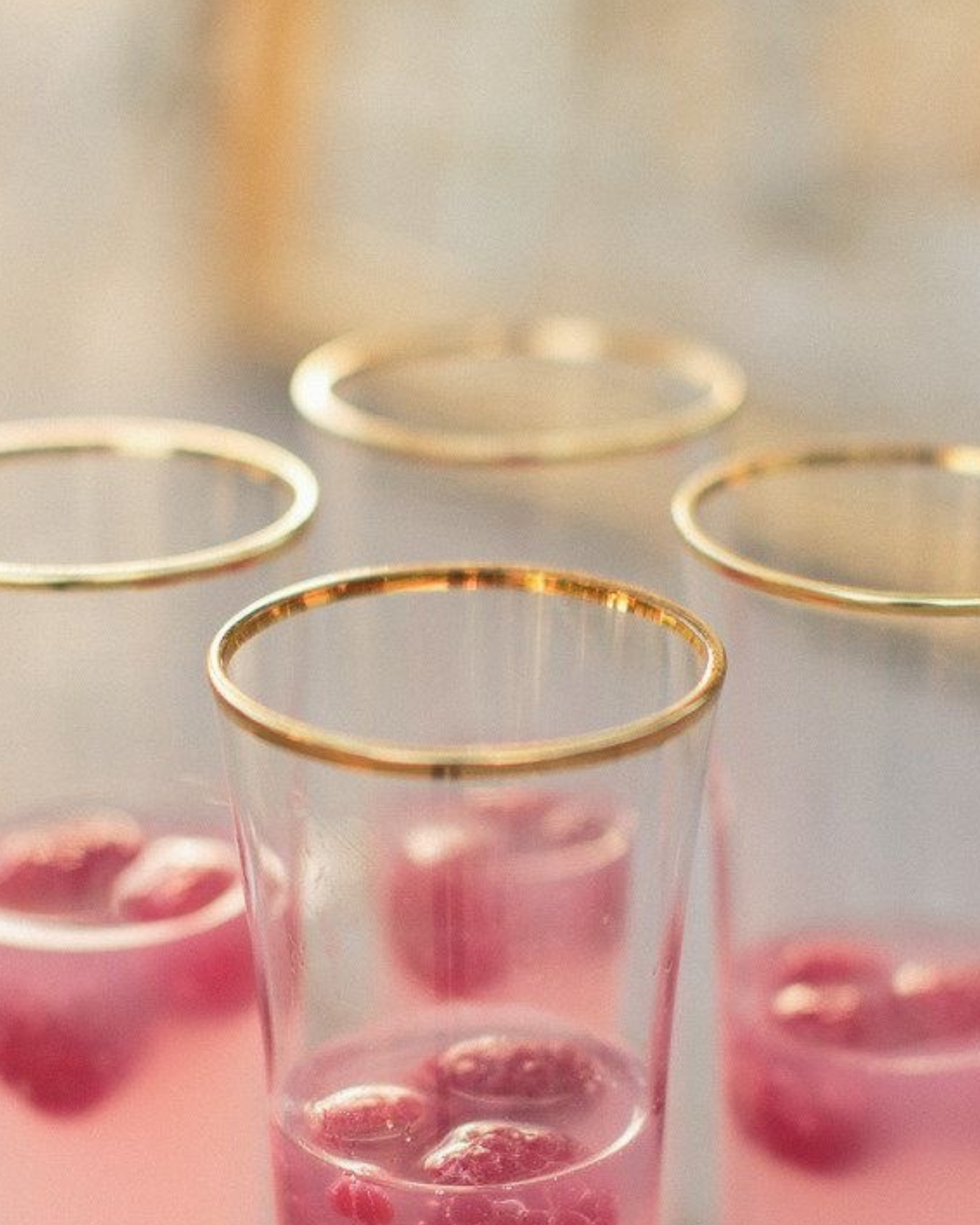 Golden Rim Glass Set