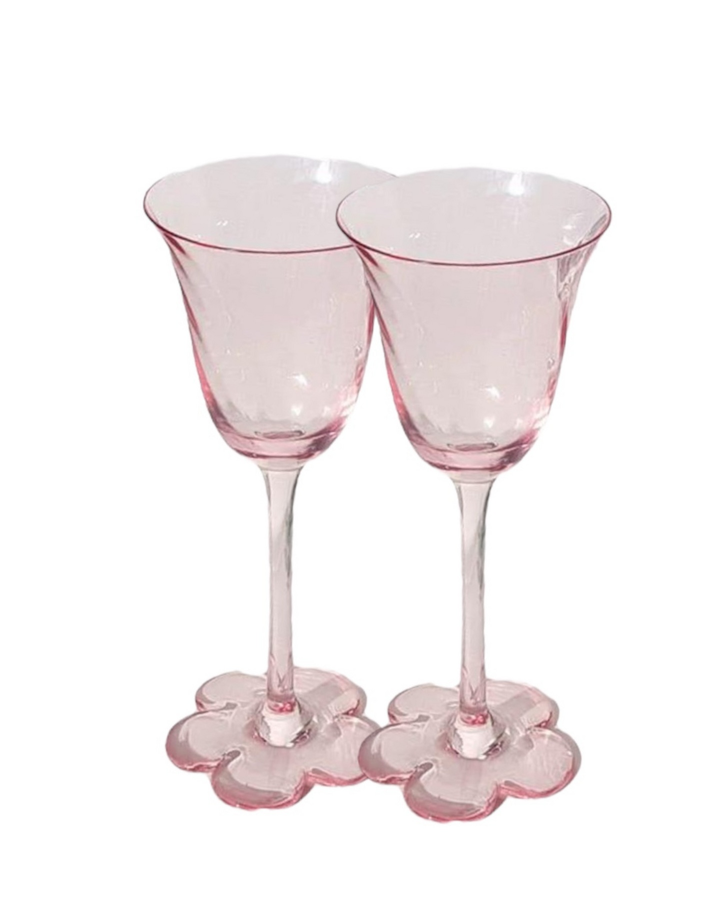 Pinky Flower Glass Set