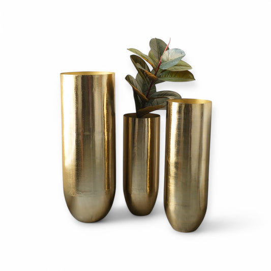 Classic Gold Steel Vase