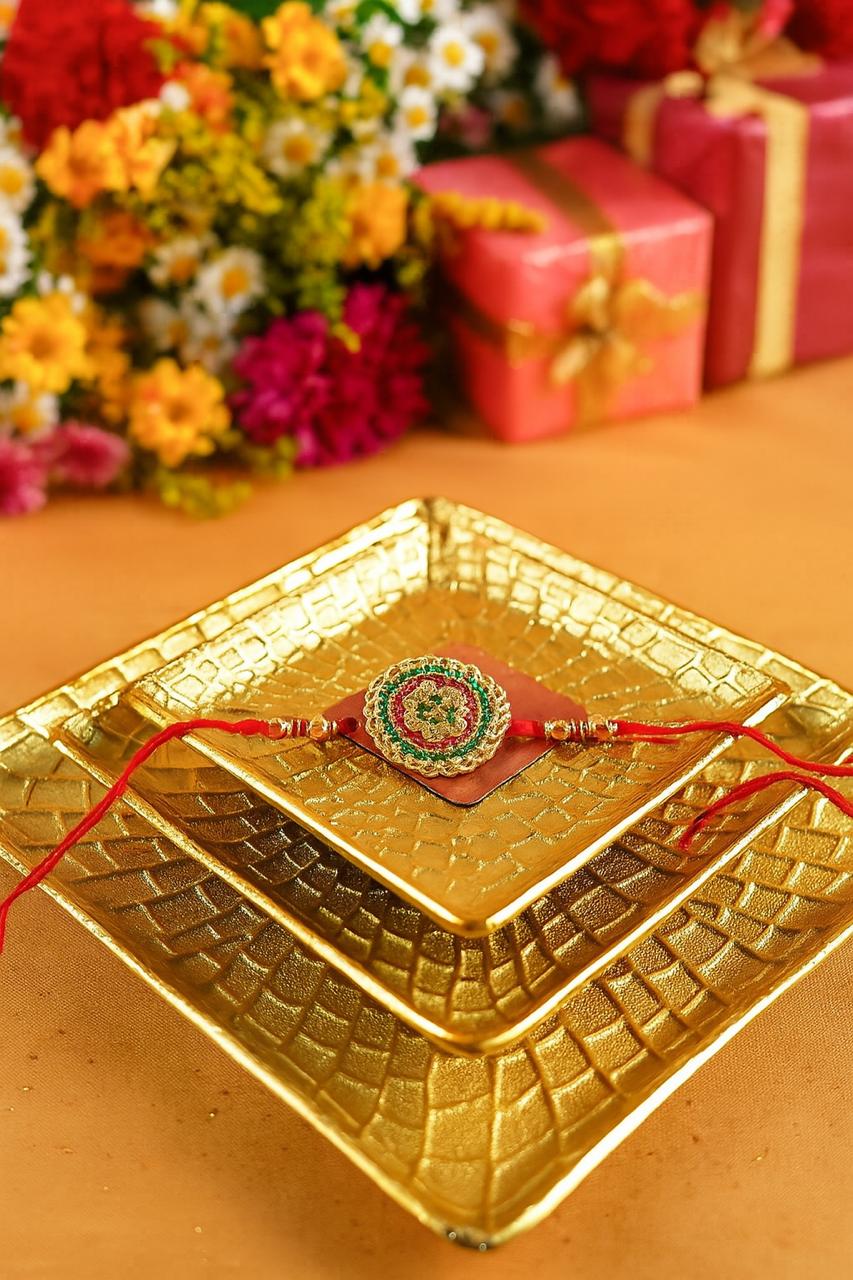 Golden Wooden Platters