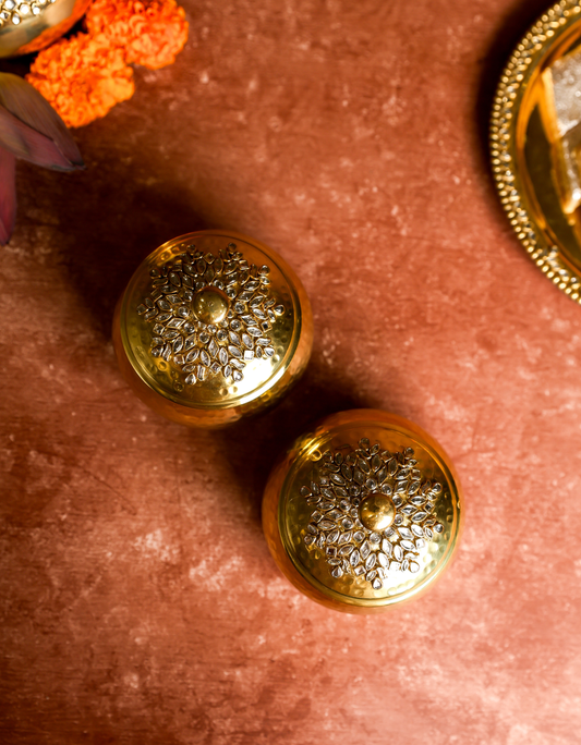 Noor Jar – Premium Hammered Brass Storage Jar