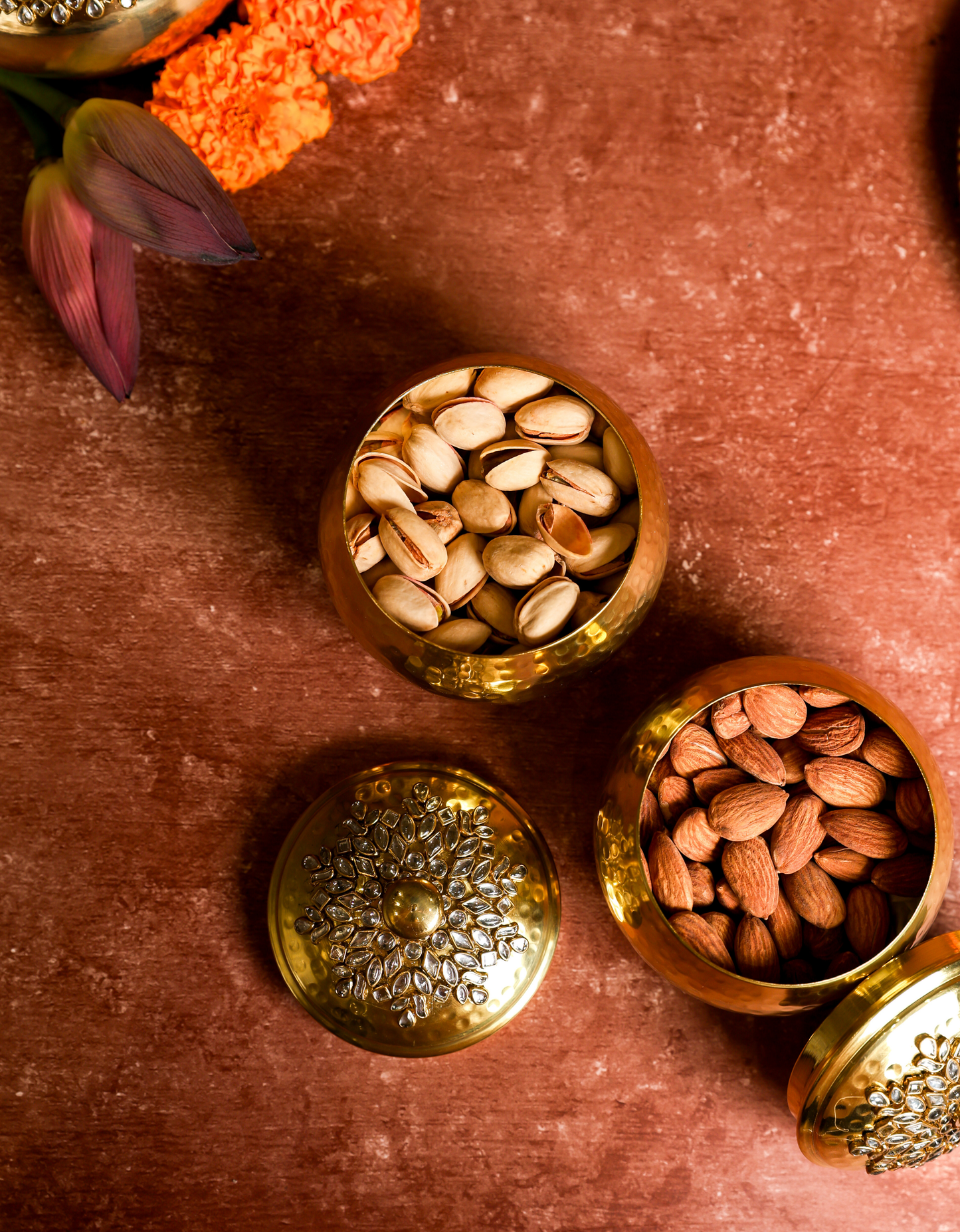 Noor Jar – Premium Hammered Brass Storage Jar