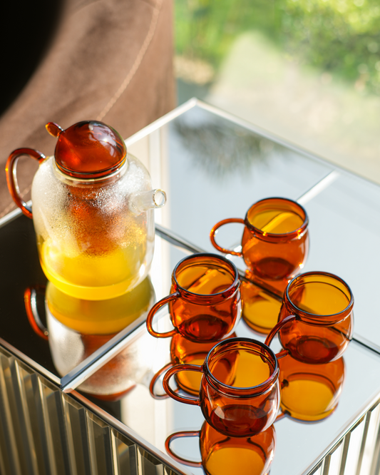 Amber Kettle Set (1 kettle + 4 cups)