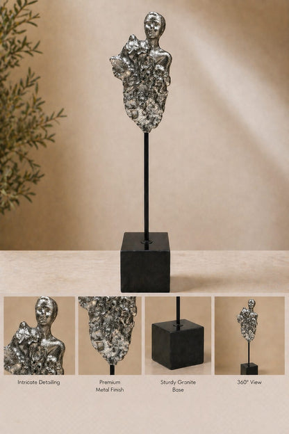 Egyptian Heritage Abstract Face Sculpture