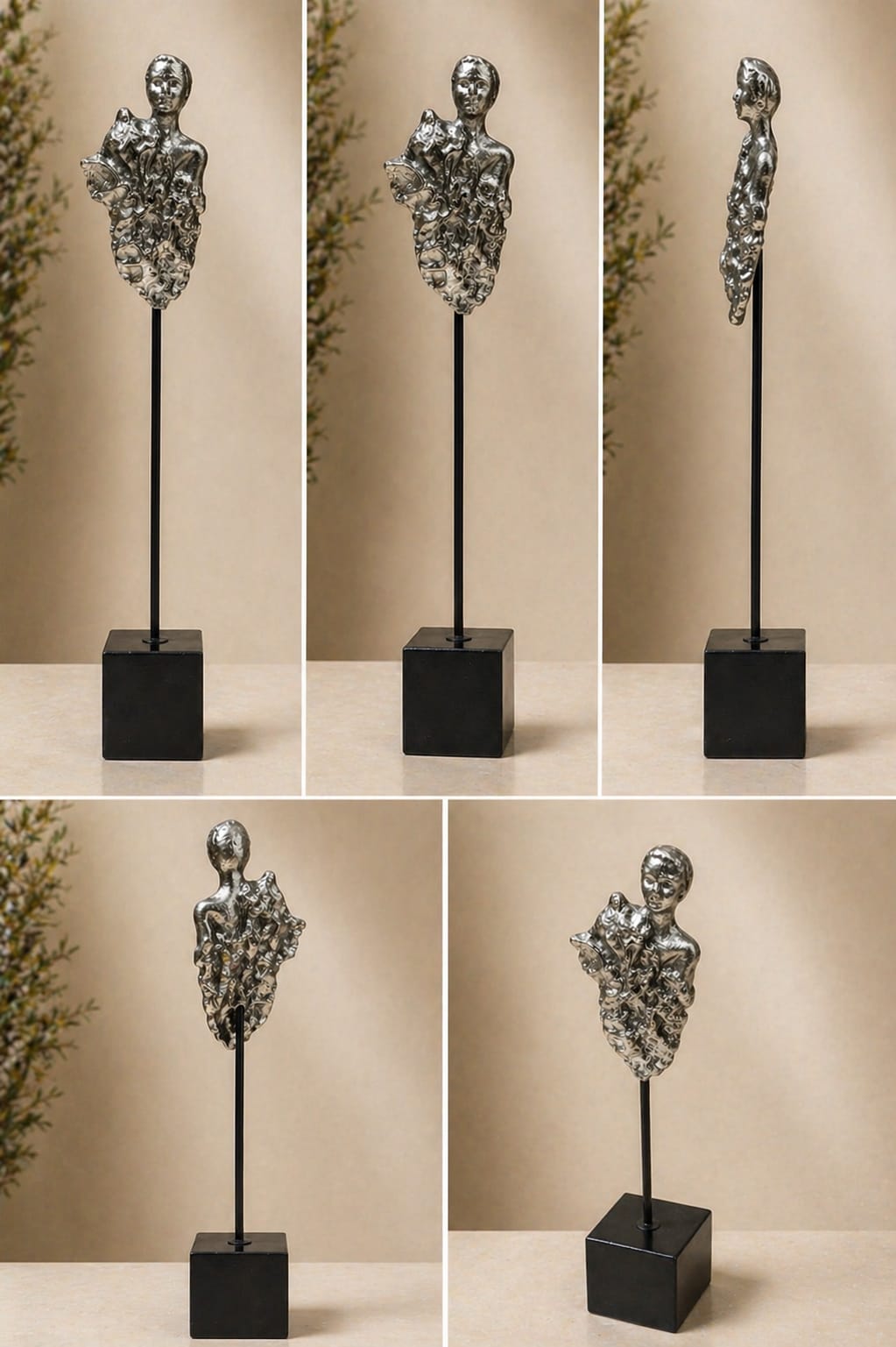 Egyptian Heritage Abstract Face Sculpture