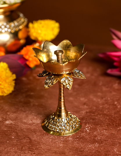 Premium Brass Flower Diya