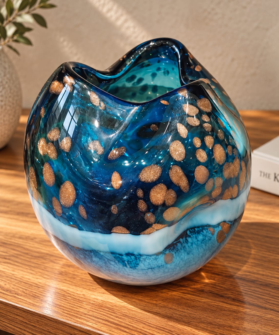 Aurelia Azure Bowl Vase
