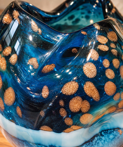 Aurelia Azure Bowl Vase