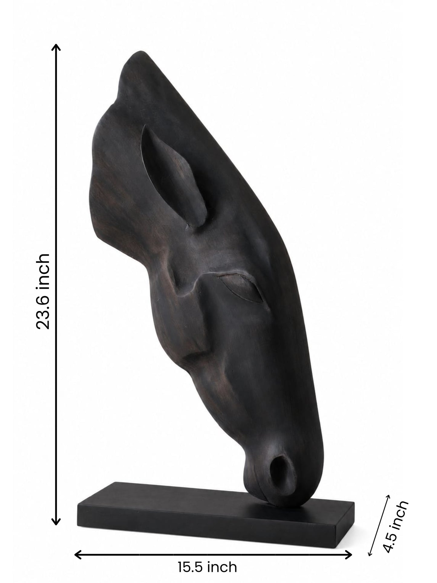 The Stallion Black Horse Sculpture